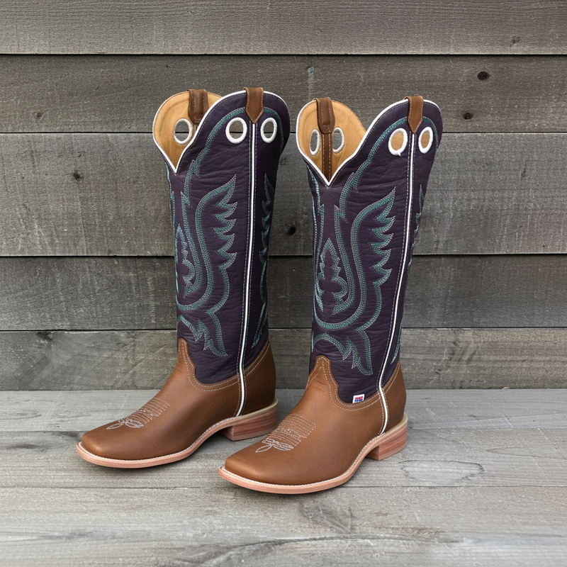Load image into Gallery viewer, 1257 - RockinLeather Men's Buckaroo Purple Shaft Western Boot
