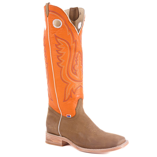 1104 - RockinLeather Men's Buckaroo Orange Shaft Western Boot