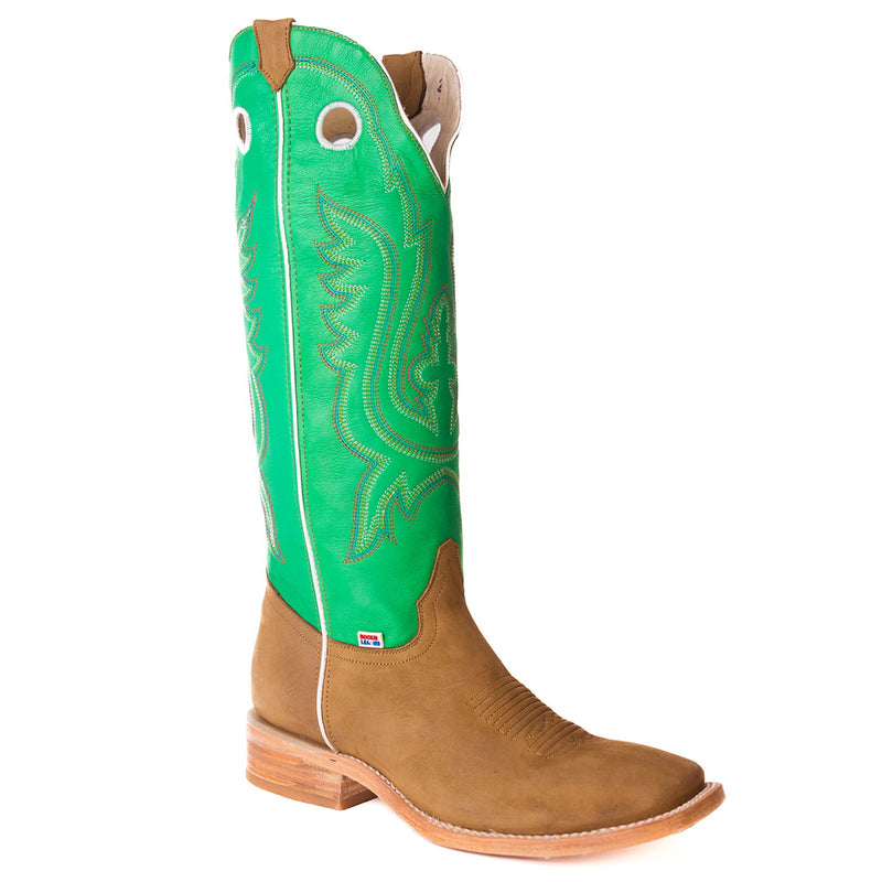 Load image into Gallery viewer, 1107 - RockinLeather Men's Buckaroo Green Shaft Western Boot
