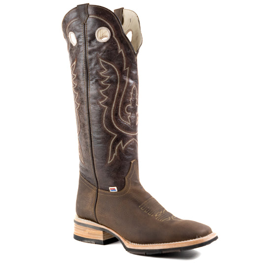 1121 - RockinLeather Men's Buckaroo Distressed Brown Western Boot