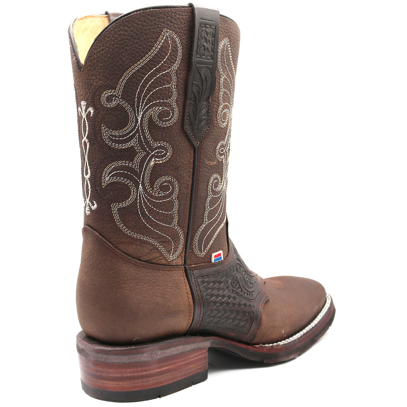 Load image into Gallery viewer, 1127 - RockinLeather Men's Hand Tooled Overlay Western Boot
