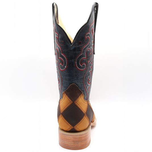 1151 - RockinLeather Men's Patchwork Leather Boot