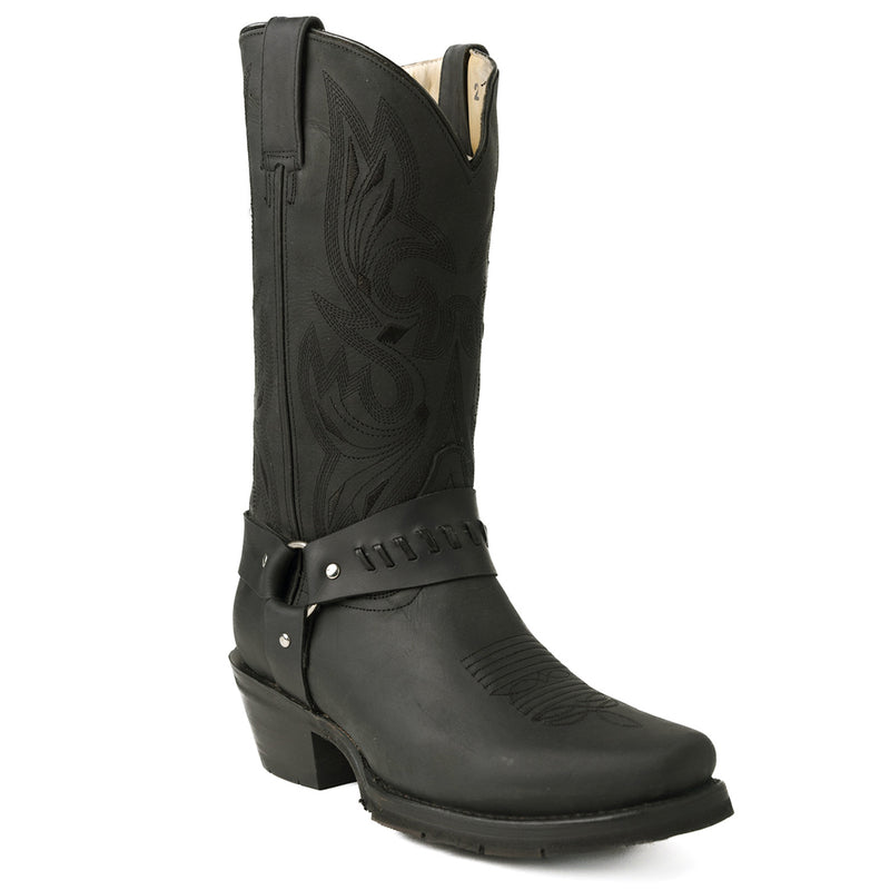 Load image into Gallery viewer, 1162 - RockinLeather Men's Black Leather Harness Boot
