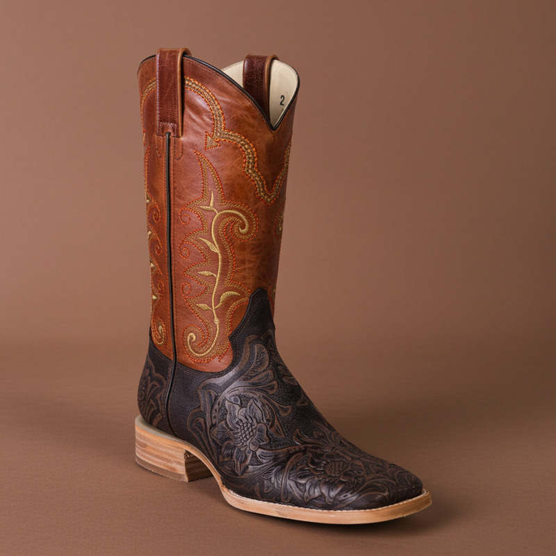 Load image into Gallery viewer, 1190 - RockinLeather Men's Stamped Cowhide Leather Boot
