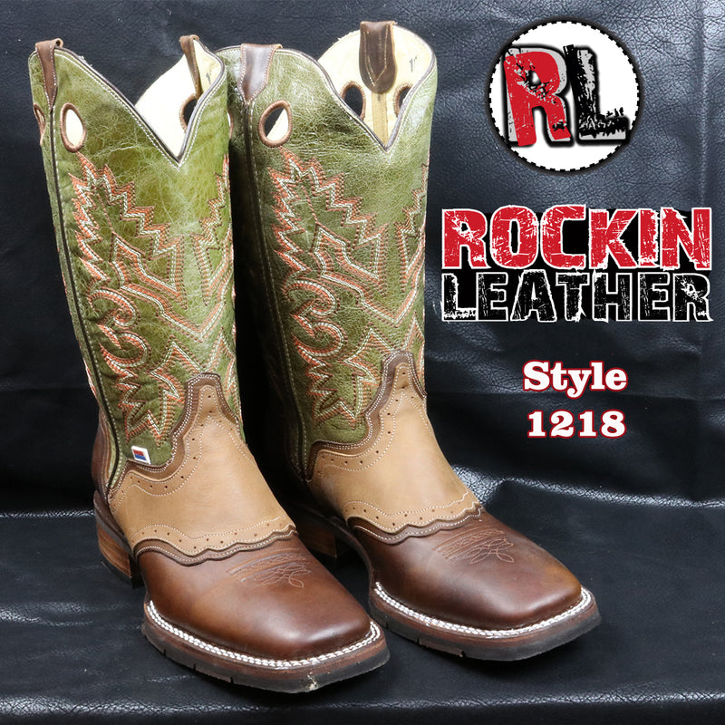 Load image into Gallery viewer, 1218 - RockinLeather Men's Shedron Ranch Western Boot w/Overlay
