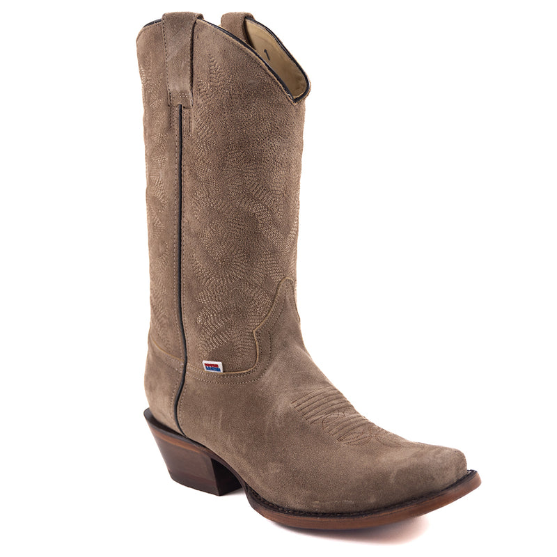 Load image into Gallery viewer, 1227 - RockinLeather Men's Tan Roughout Narrow Square Toe Western Boot
