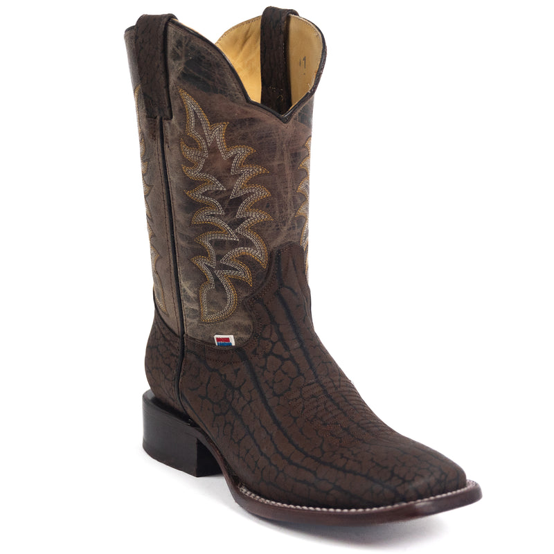 Load image into Gallery viewer, 1245 - RockinLeather Men's Chocolate Bull Shoulder Western Boot
