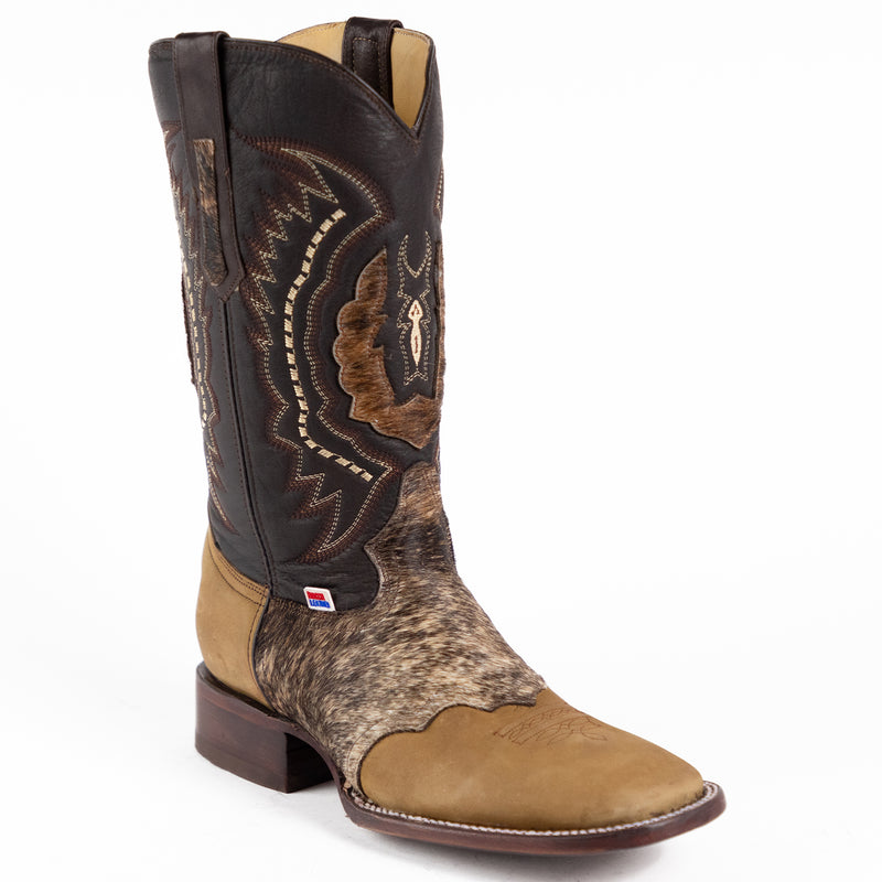 Load image into Gallery viewer, 1248 - RockinLeather Men's Crazy Horse with Cowhair Overlay Western Boot
