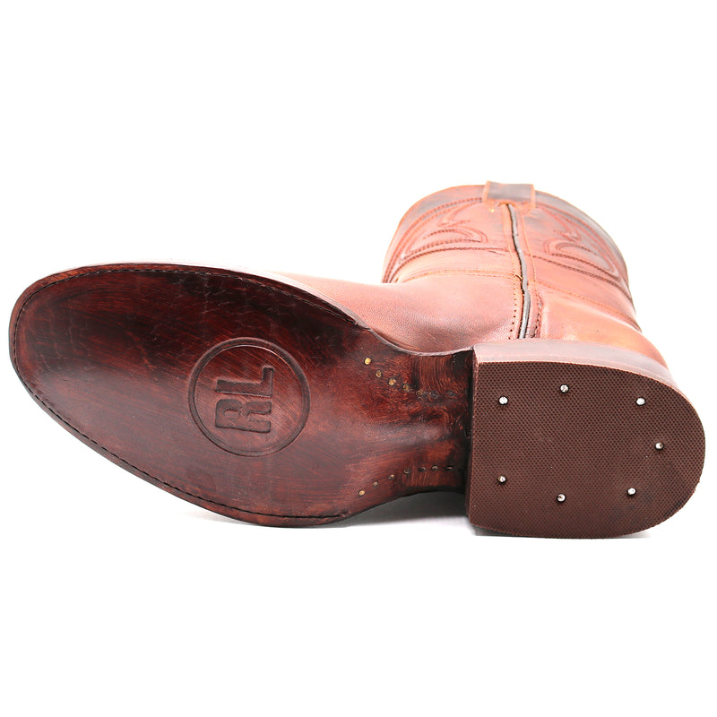 Load image into Gallery viewer, 1253 - RockinLeather Men's Cognac Goat Roper Boot
