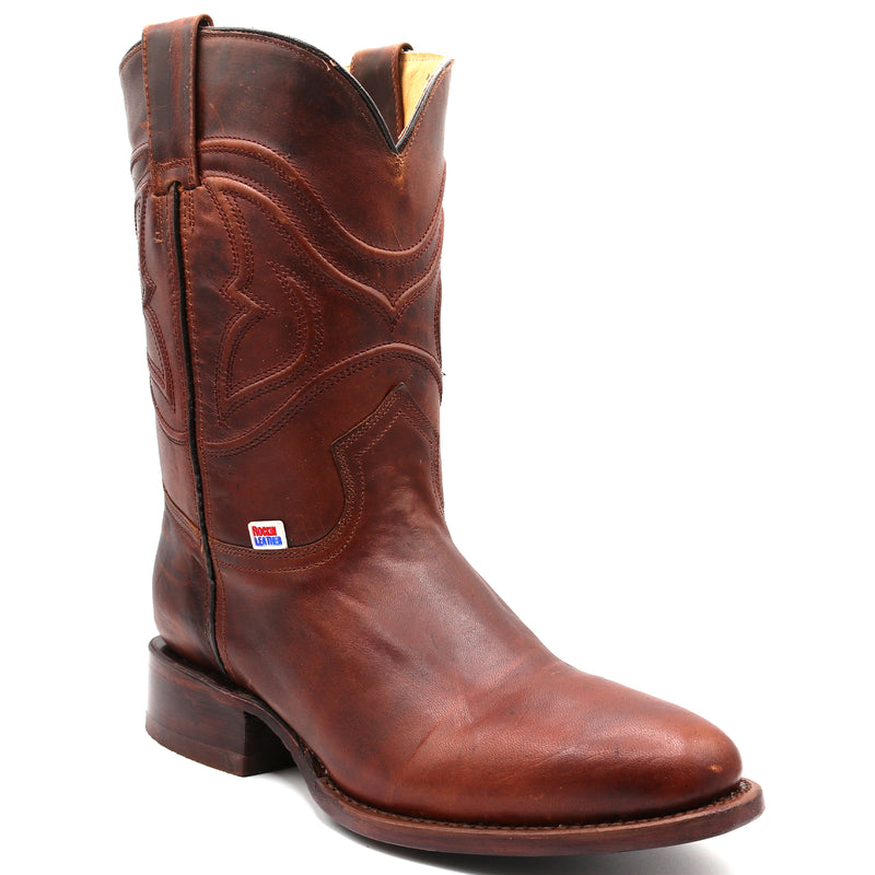 Load image into Gallery viewer, 1253 - RockinLeather Men's Cognac Goat Roper Boot
