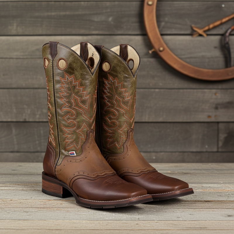 Load image into Gallery viewer, 1218 - RockinLeather Men's Shedron Ranch Western Boot w/Overlay
