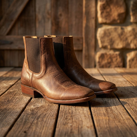 1251 - RockinLeather Men's Sierra Scotch Goat Chelsea Boot