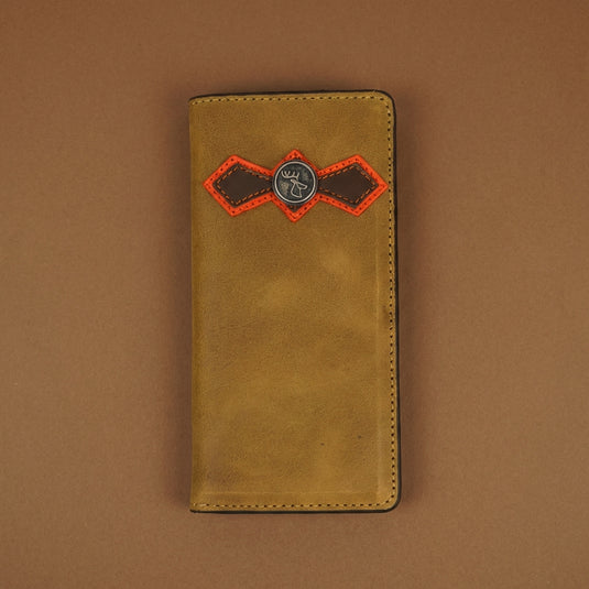 W130 - RockinLeather Rodeo Wallet w/ Deer Silhouette Concho