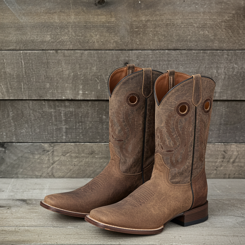 Load image into Gallery viewer, 1803 - RockinLeather Men's Mad Dog Cowhide Western Boot With Square Toe

