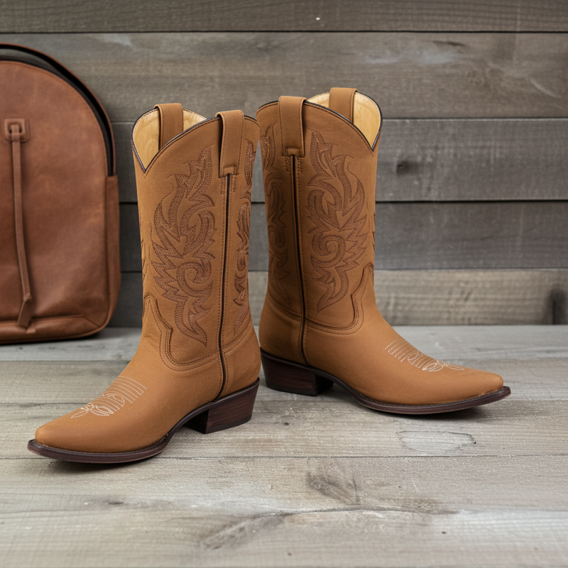 Load image into Gallery viewer, 1247 - RockinLeather Men's Crazy Horse Tobacco Cowhide Western Boot With Pointed Toe
