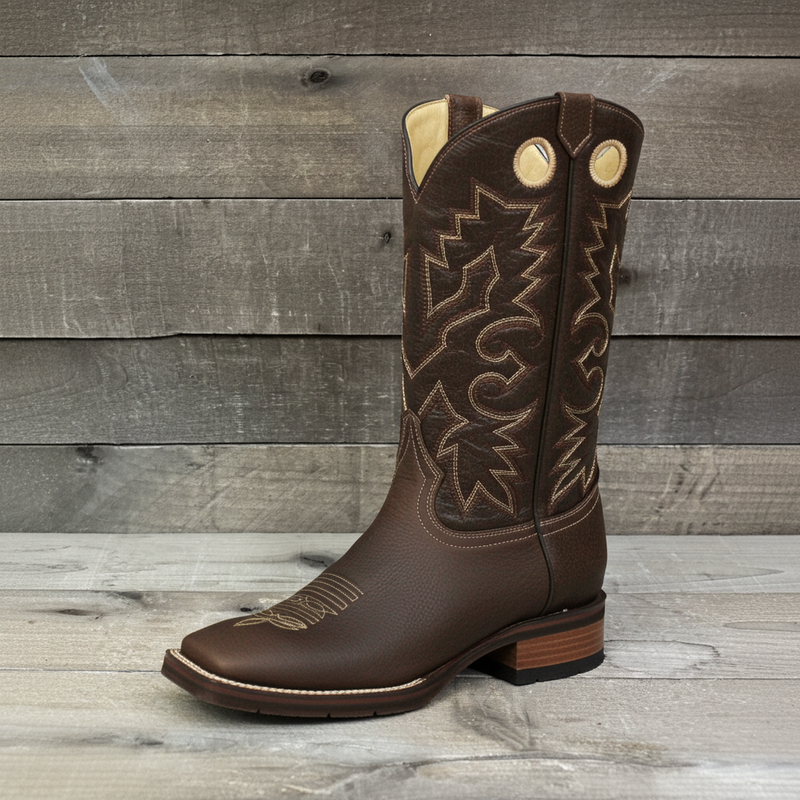 Load image into Gallery viewer, 1131 - RockinLeather Men's Square Toe Crazy Flotter Brown Western Boot
