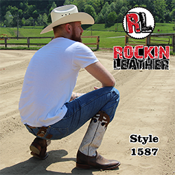 Load image into Gallery viewer, 1587 - RockinLeather Men's Buckaroo Distressed Brown Western Boot
