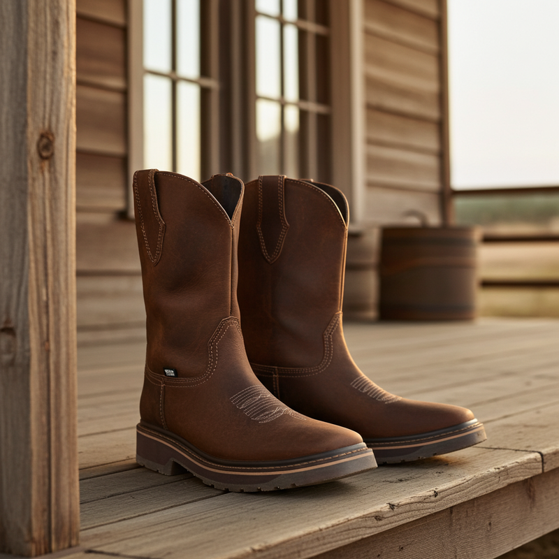 Load image into Gallery viewer, 9003 - RockinLeather Men's Crazy Horse Square Toe Work Boot
