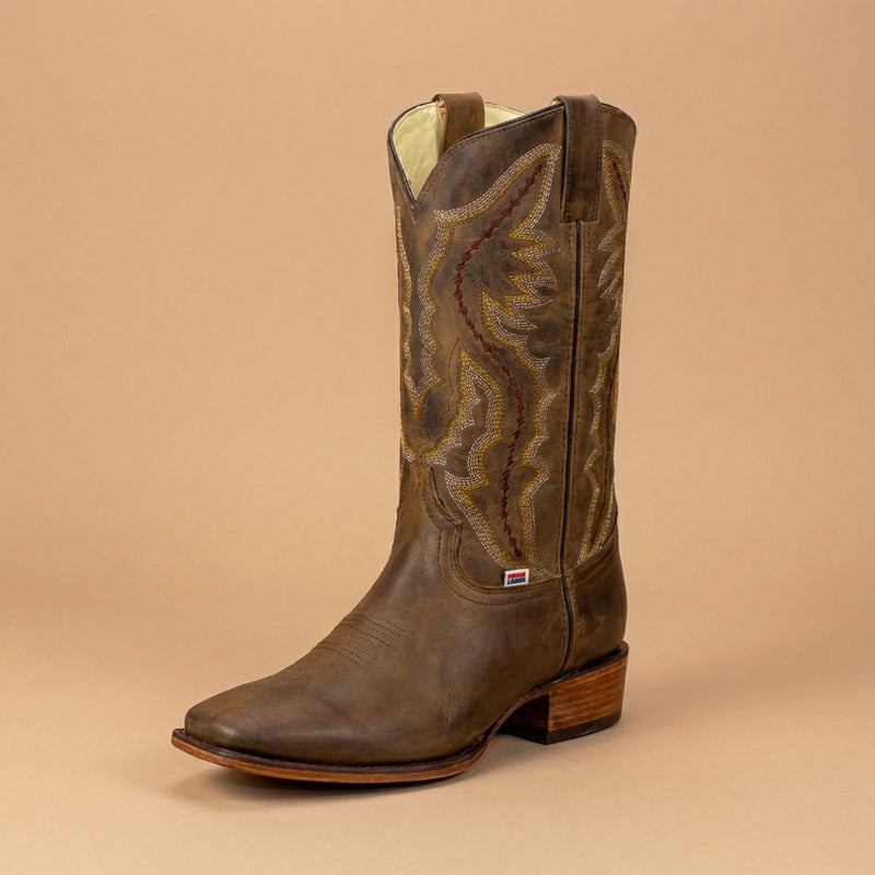 Load image into Gallery viewer, 1576 - RockinLeather Men's Brown Distressed Western Boot W/ Square Toe

