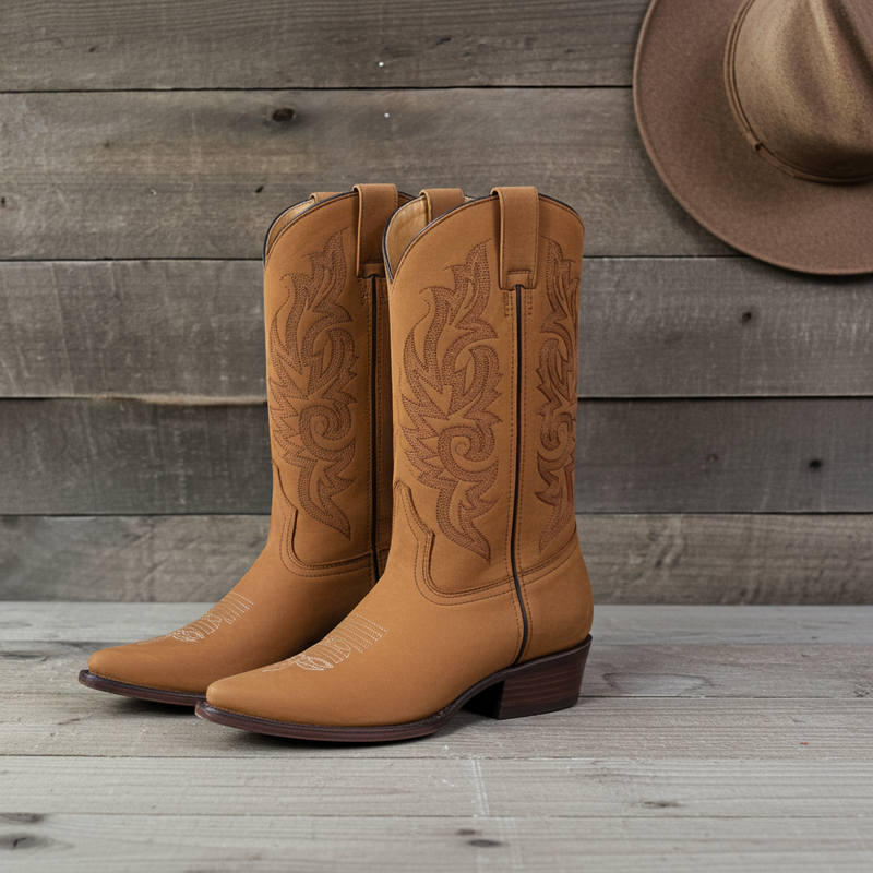 Load image into Gallery viewer, 1247 - RockinLeather Men's Crazy Horse Tobacco Cowhide Western Boot With Pointed Toe
