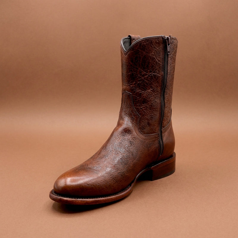 Load image into Gallery viewer, 8032 - RockinLeather Men's Brown Zip Up Cowhide Western Boots
