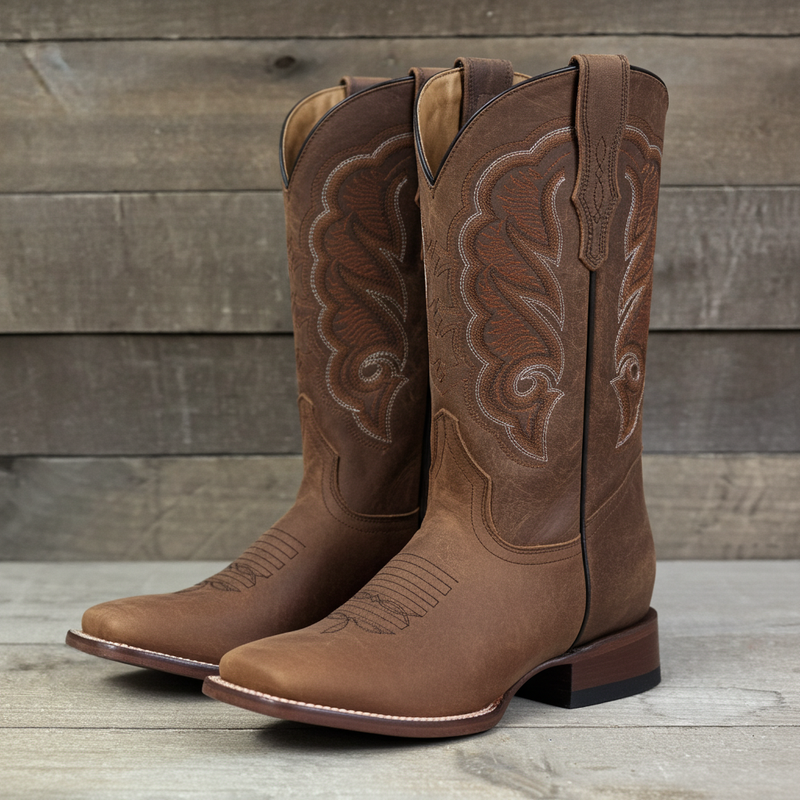 Load image into Gallery viewer, 1806 - RockinLeather Men's Mad Dog Cowhide Western Boot With Square Toe
