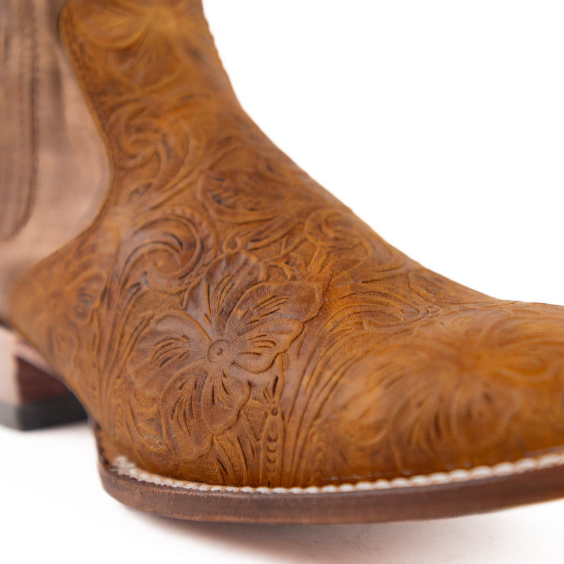 Load image into Gallery viewer, 1813 - RockinLeather Men's Bulldog Caballero Leather Stamped Chelsea Boot
