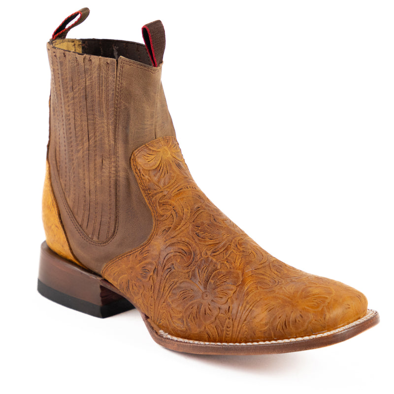 Load image into Gallery viewer, 1813 - RockinLeather Men's Bulldog Caballero Leather Stamped Chelsea Boot
