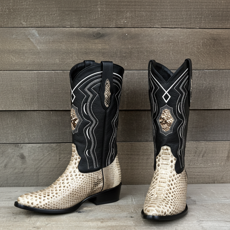 Load image into Gallery viewer, 8004 - RockinLeather Men's Genuine Natural Python Boots
