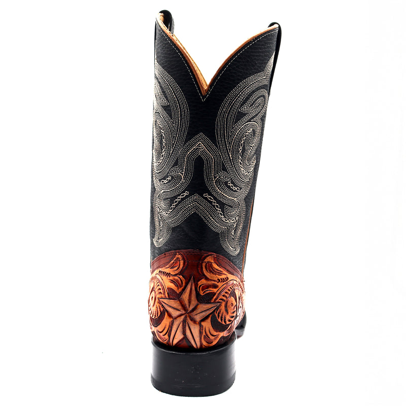 Load image into Gallery viewer, 1815 - RockinLeather Men's Hand Tooled Overlay Western Boot

