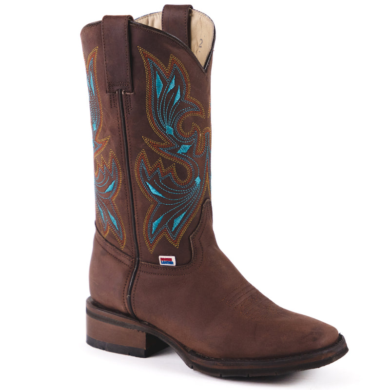 Load image into Gallery viewer, 2150 - RockinLeather Women's Dark Brown Western Boot With Square Toe
