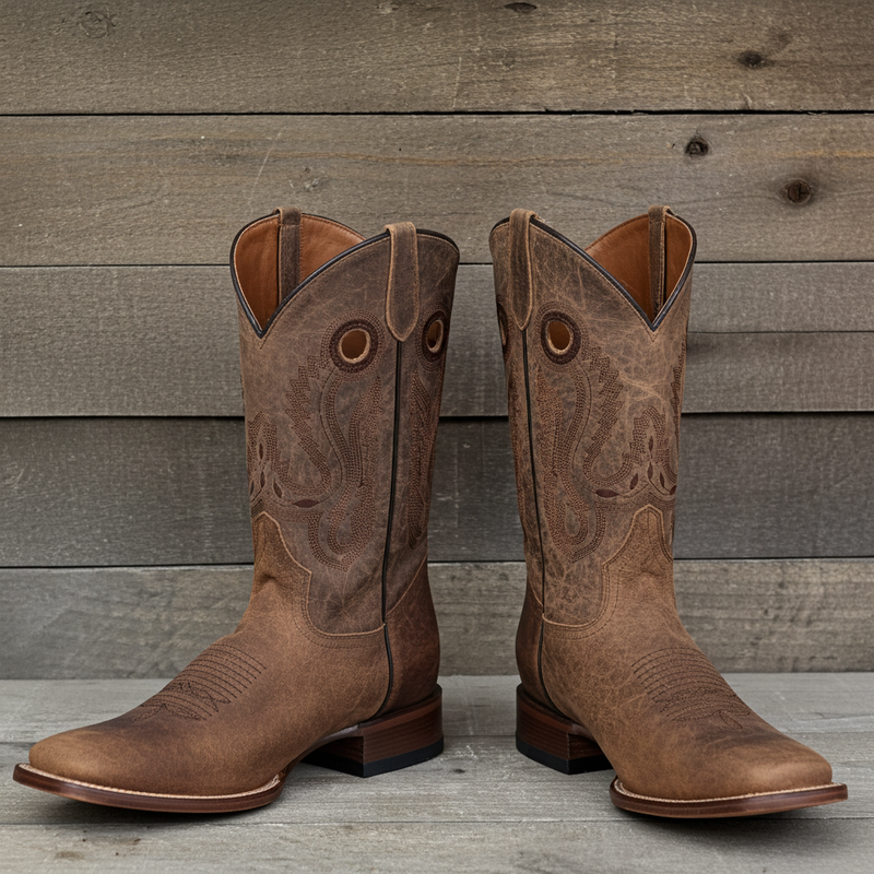 Load image into Gallery viewer, 1803 - RockinLeather Men's Mad Dog Cowhide Western Boot With Square Toe
