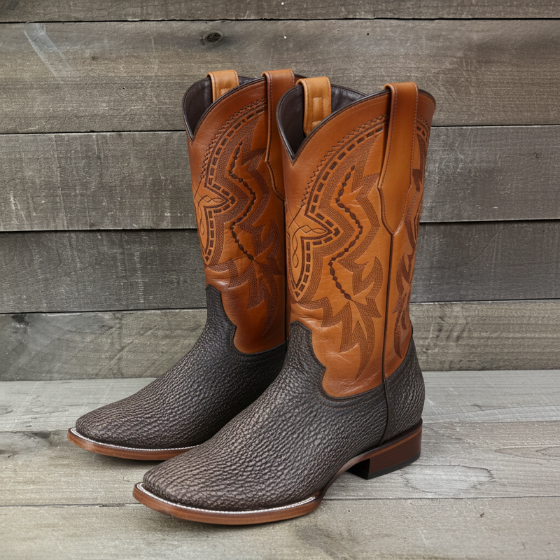 Load image into Gallery viewer, 8000 - RockinLeather Men's Distressed Brown Genuine Sharkskin Boots
