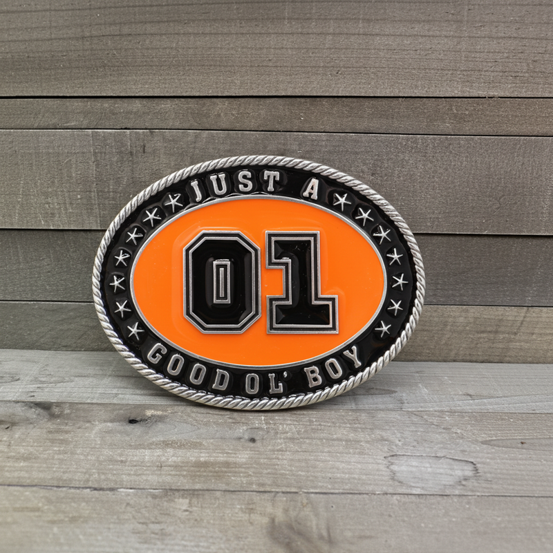 Load image into Gallery viewer, RLB002 - RockinLeather "Just A Good Ol' Boy" Belt Buckle

