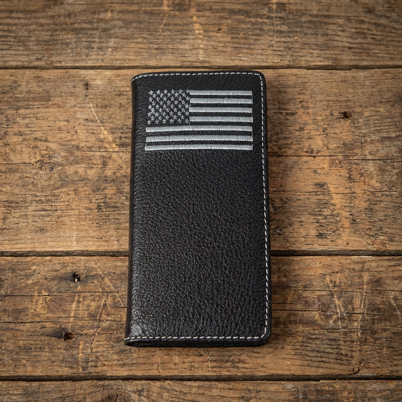 Load image into Gallery viewer, W126 - RockinLeather Rodeo Wallet w/ Embroidered Flag
