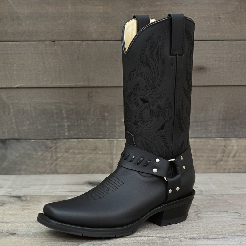 Load image into Gallery viewer, 1162 - RockinLeather Men's Black Leather Harness Boot
