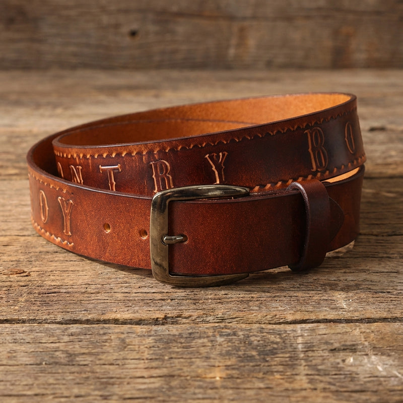 Load image into Gallery viewer, B1021 - RockinLeather Marbled Cowhide COUNTRY BOY Belt
