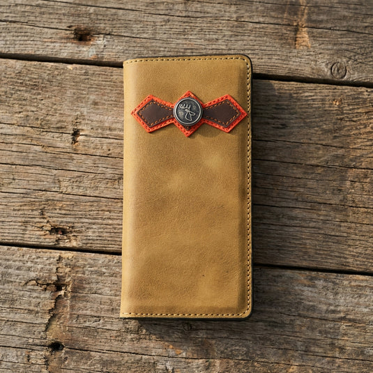 W130 - RockinLeather Rodeo Wallet w/ Deer Silhouette Concho