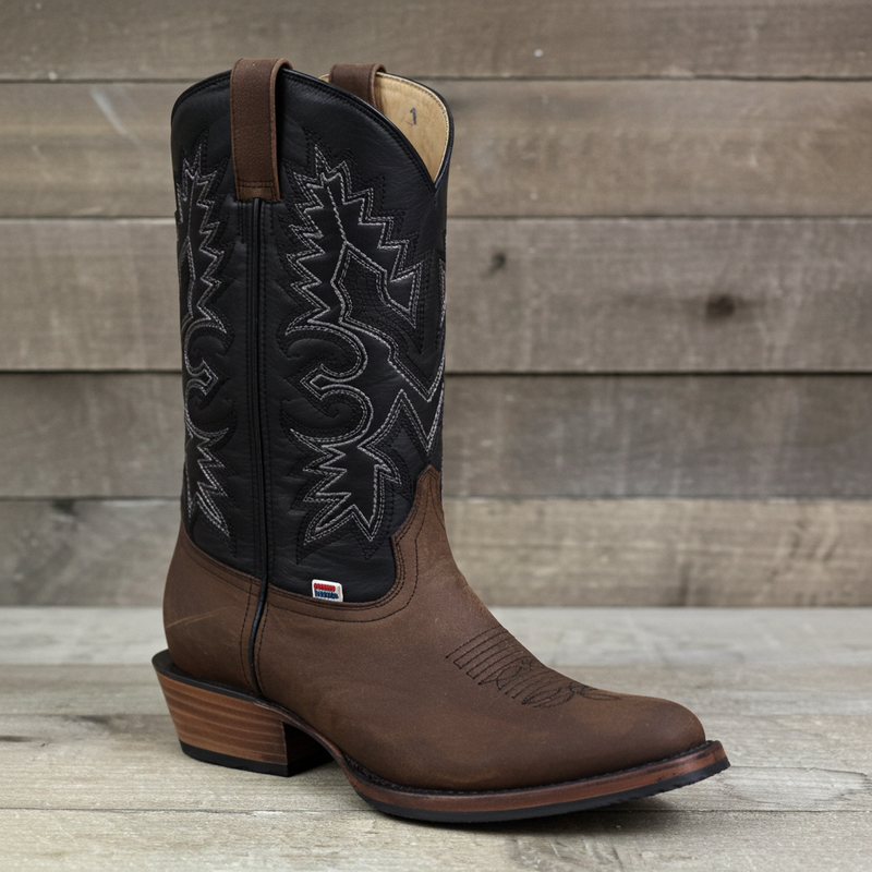 Load image into Gallery viewer, 1228 - RockinLeather Men's Round Toe Gaucho Brown Western Boot
