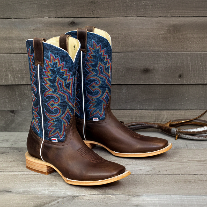 Load image into Gallery viewer, 1157 - RockinLeather Men's Chocolate Cowhide Western Boot
