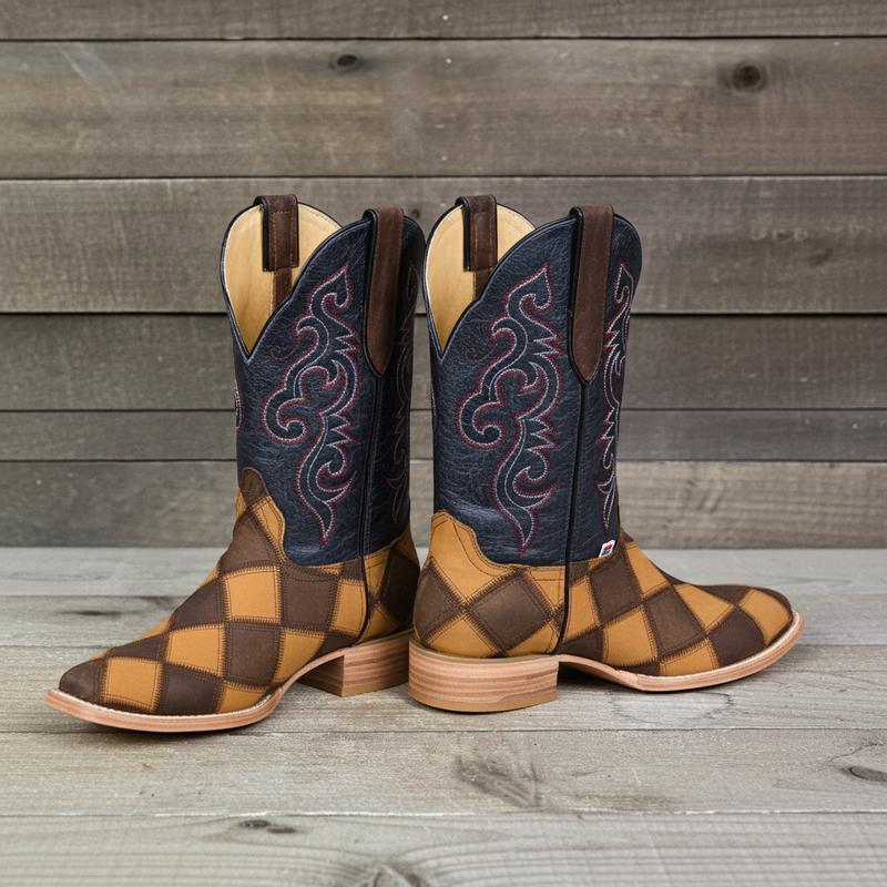 Load image into Gallery viewer, 1151 - RockinLeather Men's Patchwork Leather Boot
