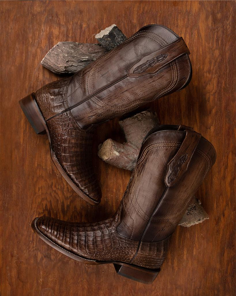 Load image into Gallery viewer, 8009 - RockinLeather Men's West Caiman Square Toe Western Boot
