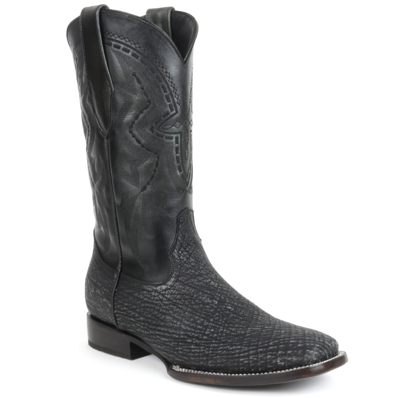Load image into Gallery viewer, 8003 - RockinLeather Men's Distressed Black Genuine Sharkskin Boots
