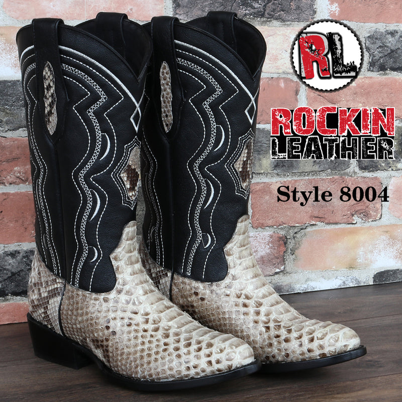Load image into Gallery viewer, 8004 - RockinLeather Men's Genuine Natural Python Boots
