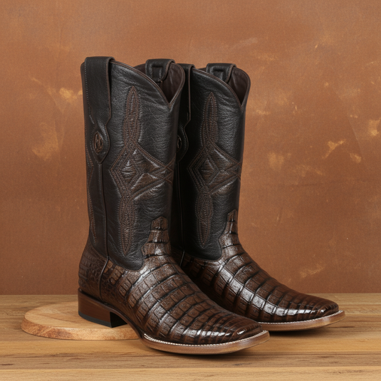 8007 - RockinLeather Men's Infinity Caiman Square Toe Western Boot