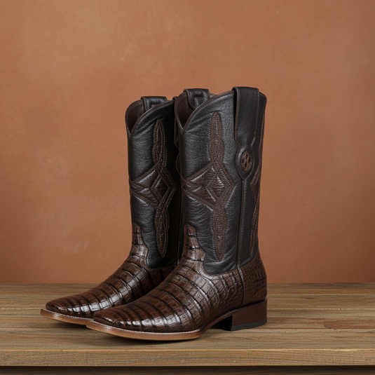 8007 - RockinLeather Men's Infinity Caiman Square Toe Western Boot