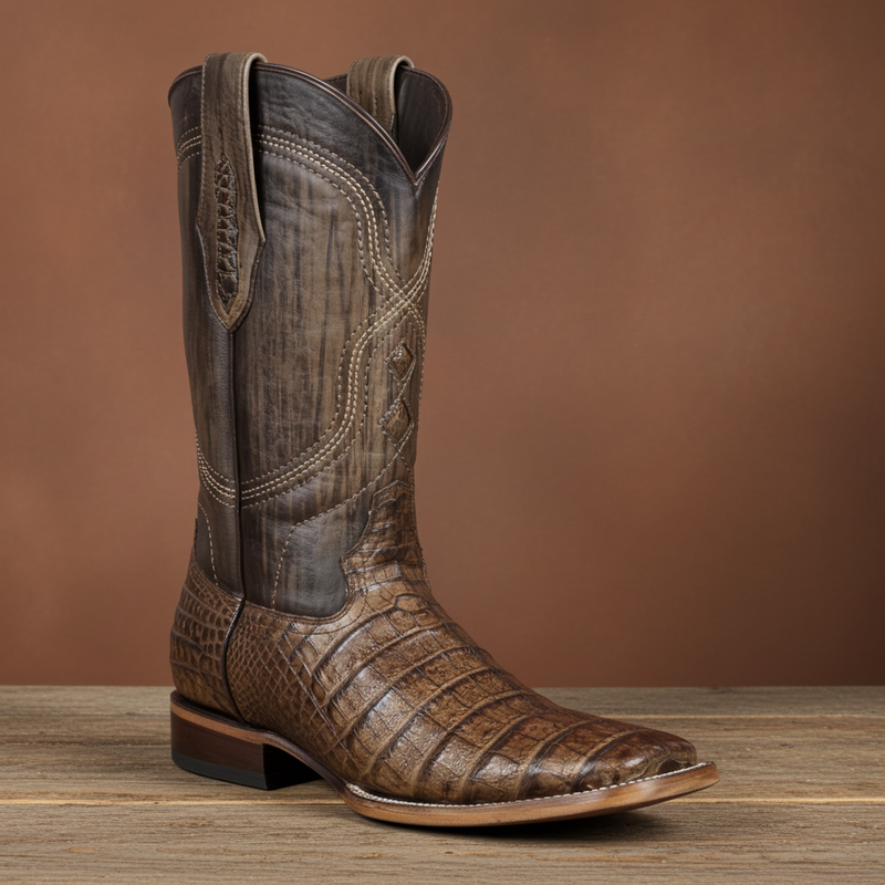 Load image into Gallery viewer, 8009 - RockinLeather Men's West Caiman Square Toe Western Boot
