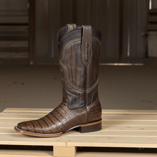 8009 - RockinLeather Men's West Caiman Square Toe Western Boot
