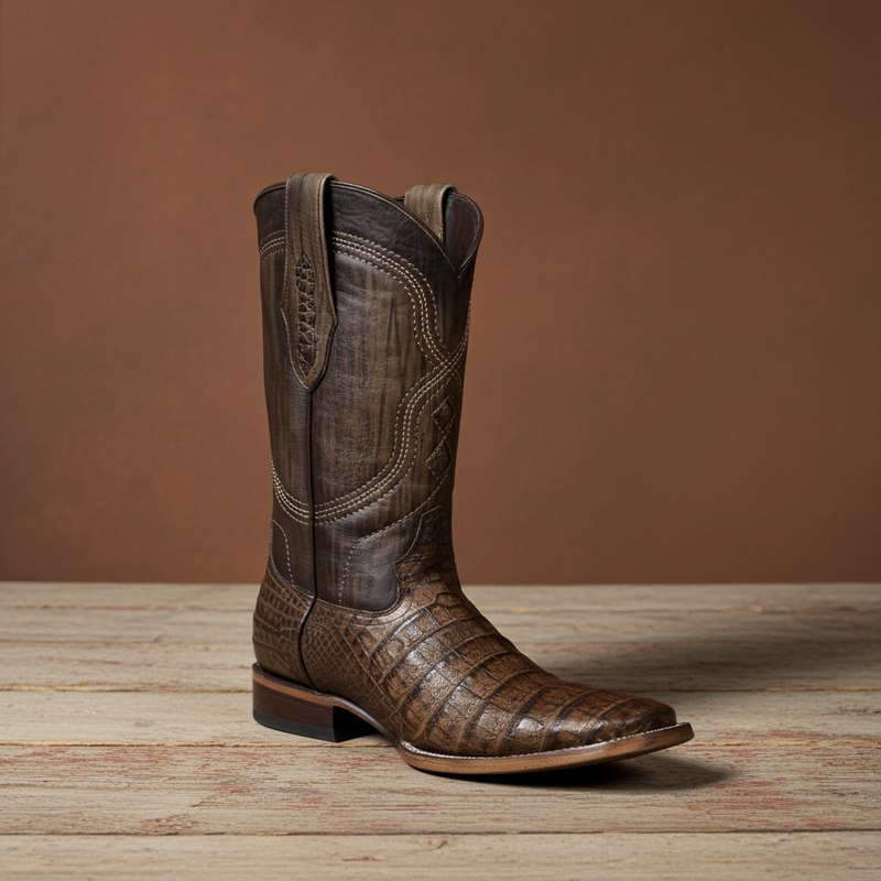 Load image into Gallery viewer, 8009 - RockinLeather Men's West Caiman Square Toe Western Boot
