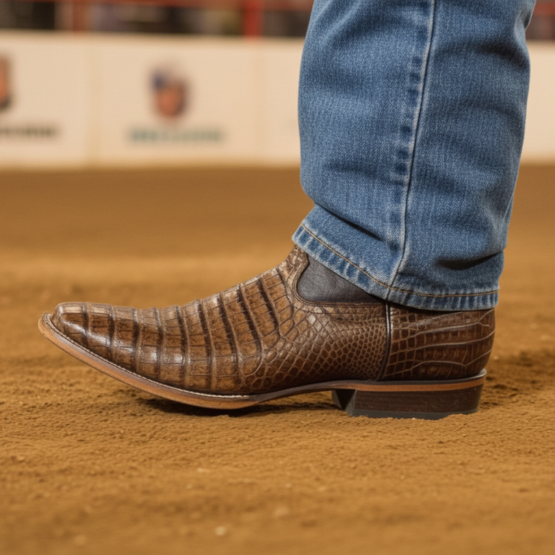 Load image into Gallery viewer, 8009 - RockinLeather Men's West Caiman Square Toe Western Boot
